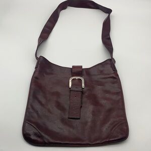 Alchimia Anthropologie Rich Brown Leather Crossbody Leather Bag Made in Italy